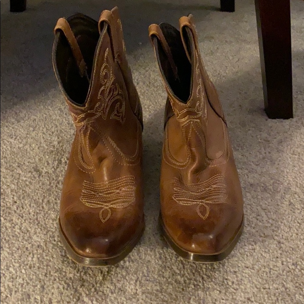 Bed Stu Ottawa Ankle Cowboy Booties sz 8.5